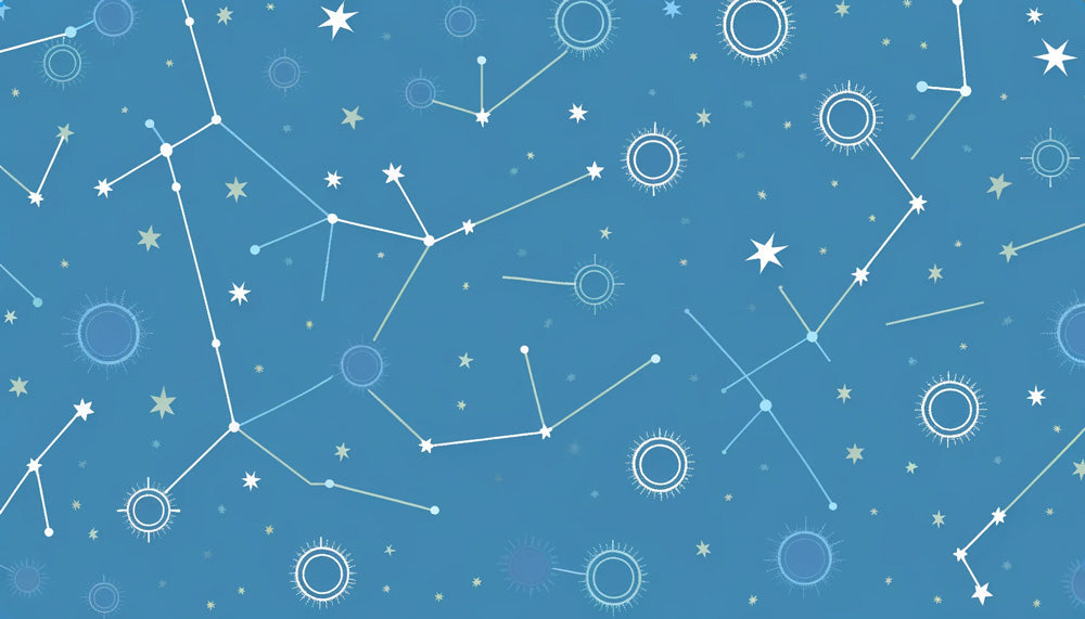 Constellation wallpaper design file showing detailed star map pattern and celestial elements