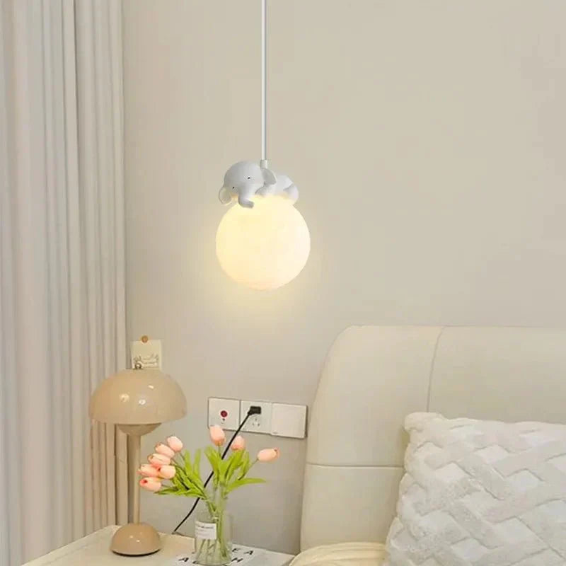 Childrens Moon Pendant Light  Sleeping Animal Design - Product detail 8
