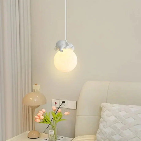 Childrens Moon Pendant Light  Sleeping Animal Design - Product detail 8
