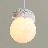 Childrens Moon Pendant Light  Sleeping Animal Design - Product detail 5