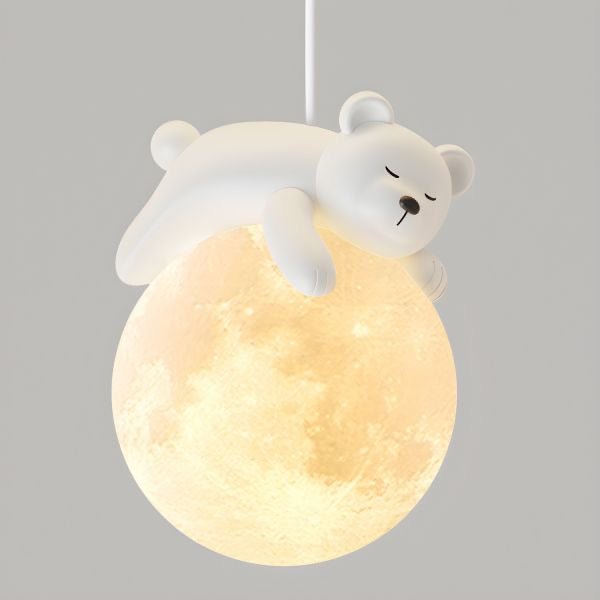 Childrens Moon Pendant Light  Sleeping Animal Design - Product example