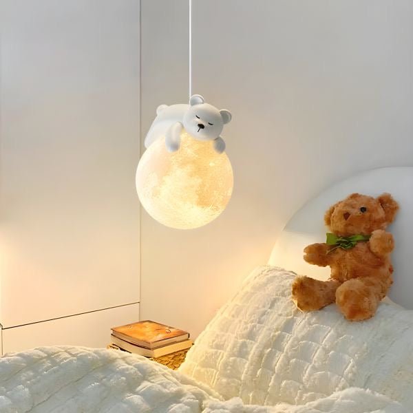 Childrens Moon Pendant Light  Sleeping Animal Design - Product detail 9