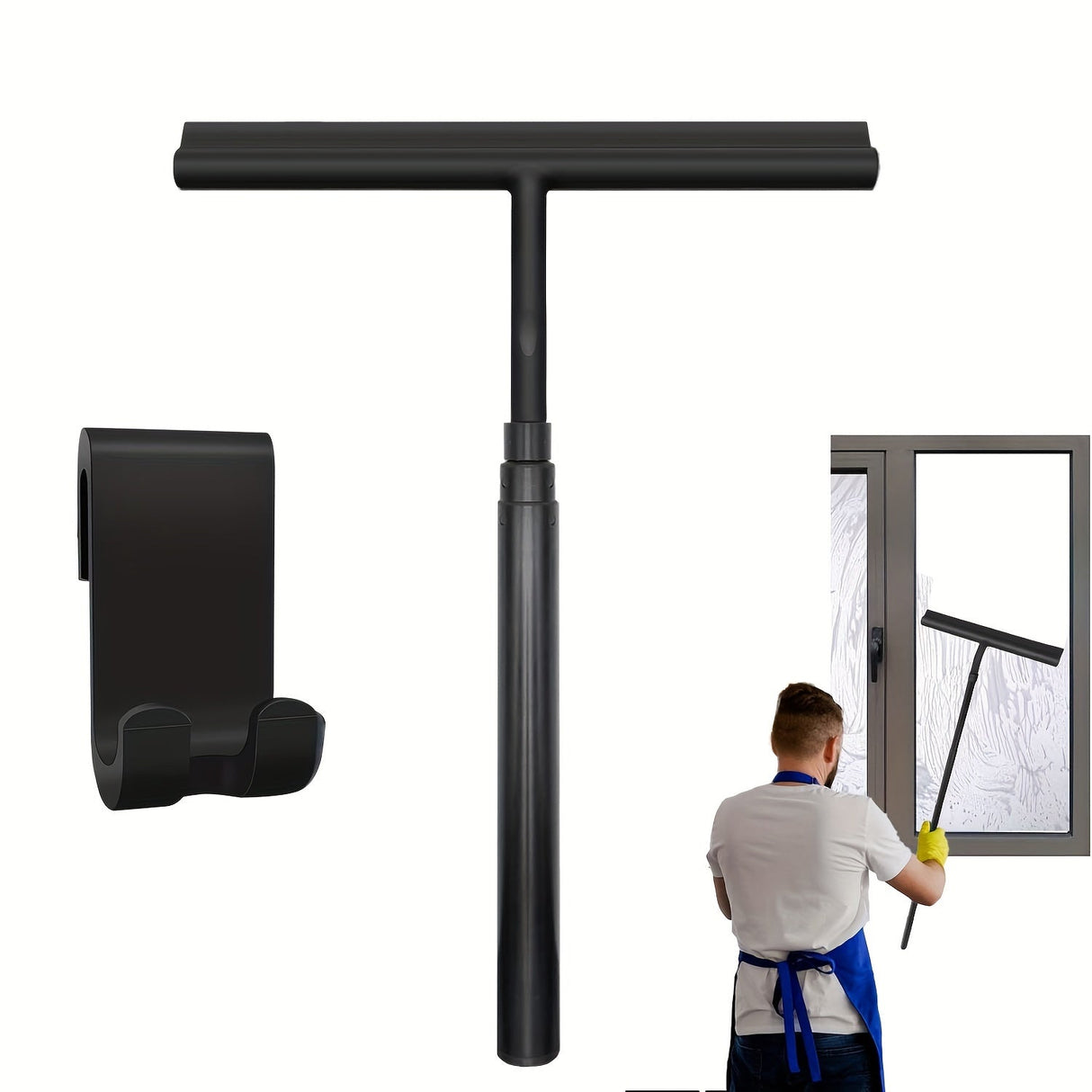 Shower Squeegee Tool  Telescopic Handle 120cm Wall  Floor Cleaner - Detailed view