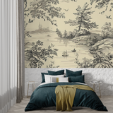 Vintage Mural Wallpaper | Classic Toile de Jouy Landscape