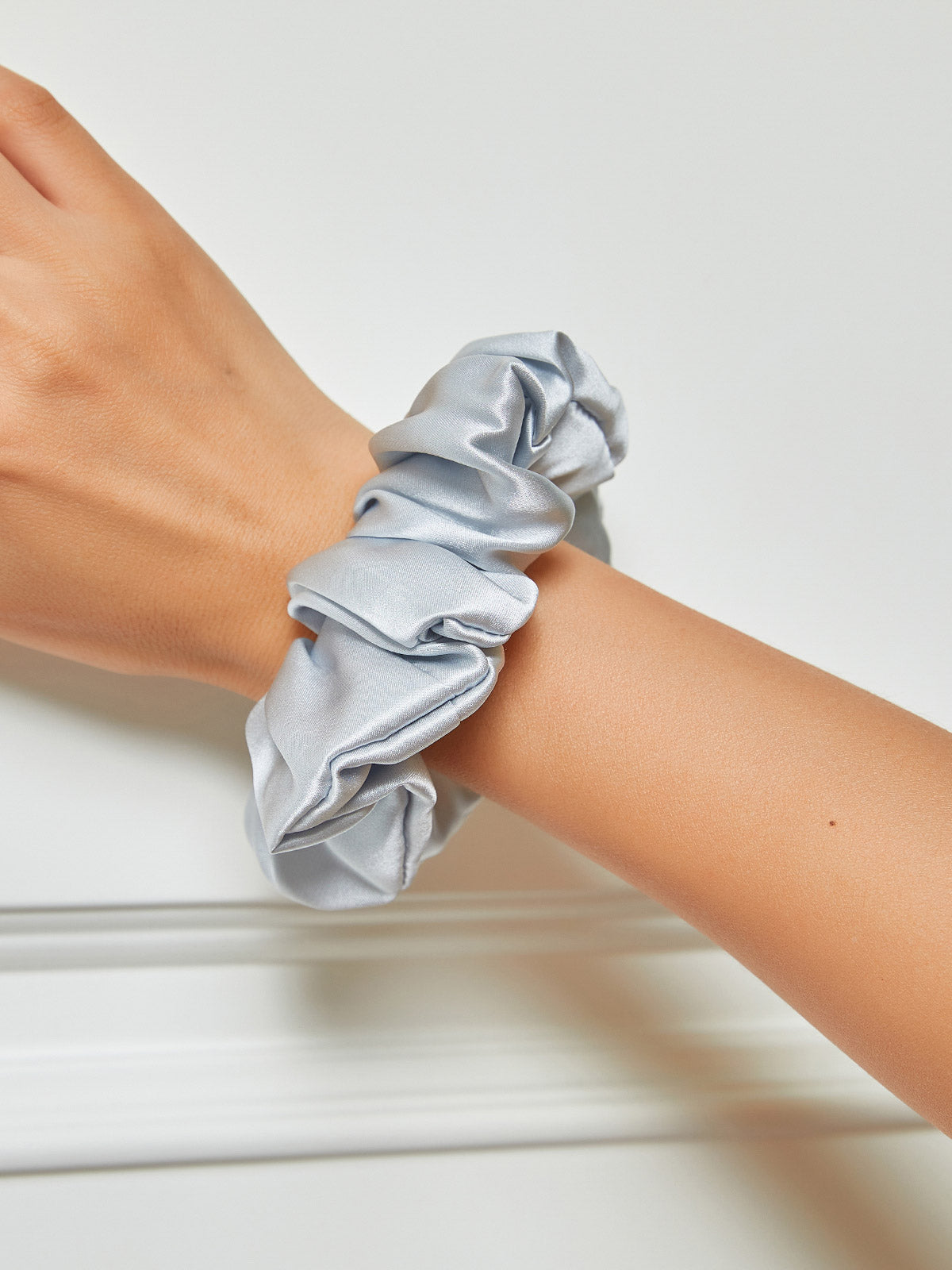 Silk Hair Scrunchie  Premium Mulberry Silk Navy - Product detail 24