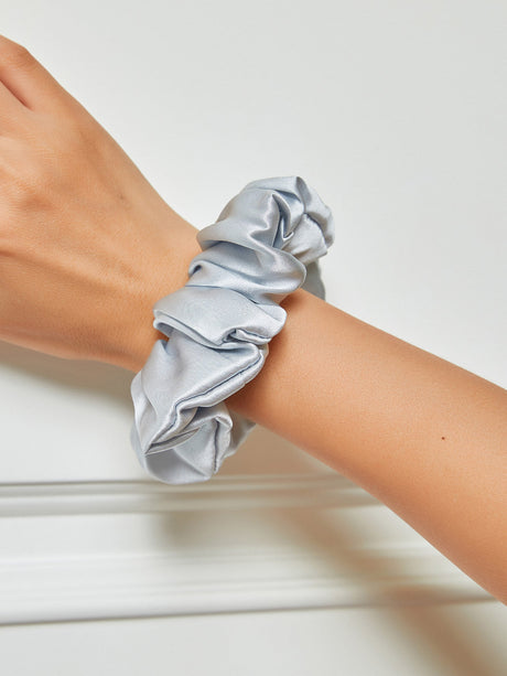 Silk Hair Scrunchie  Premium Mulberry Silk Navy - Product detail 24