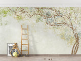 Papier Peint Mural Fleurs de Cerisier | Design Aquarelle Blanc Doux
