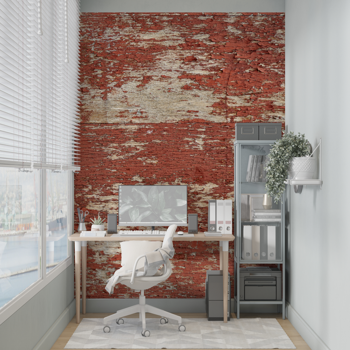 Vintage Brick Mural Wallpaper | Distressed Red Industrial Design