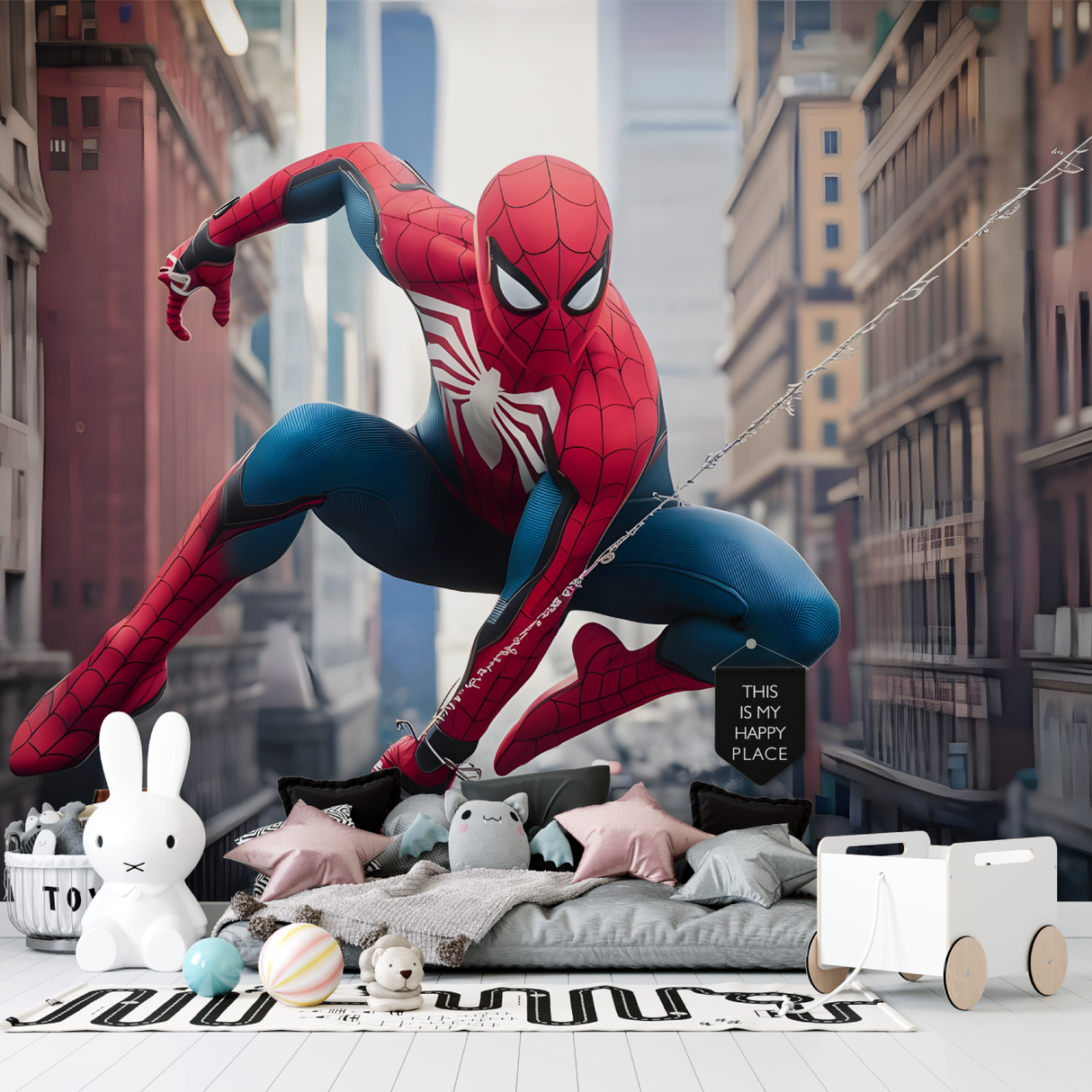Superhero Mural Wallpaper | Spider-Man City Adventure