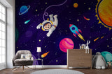 Space Mural Wallpaper | Astronaut Adventure with Planets