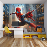 Superhero Mural Wallpaper | Spider-Man City Adventure