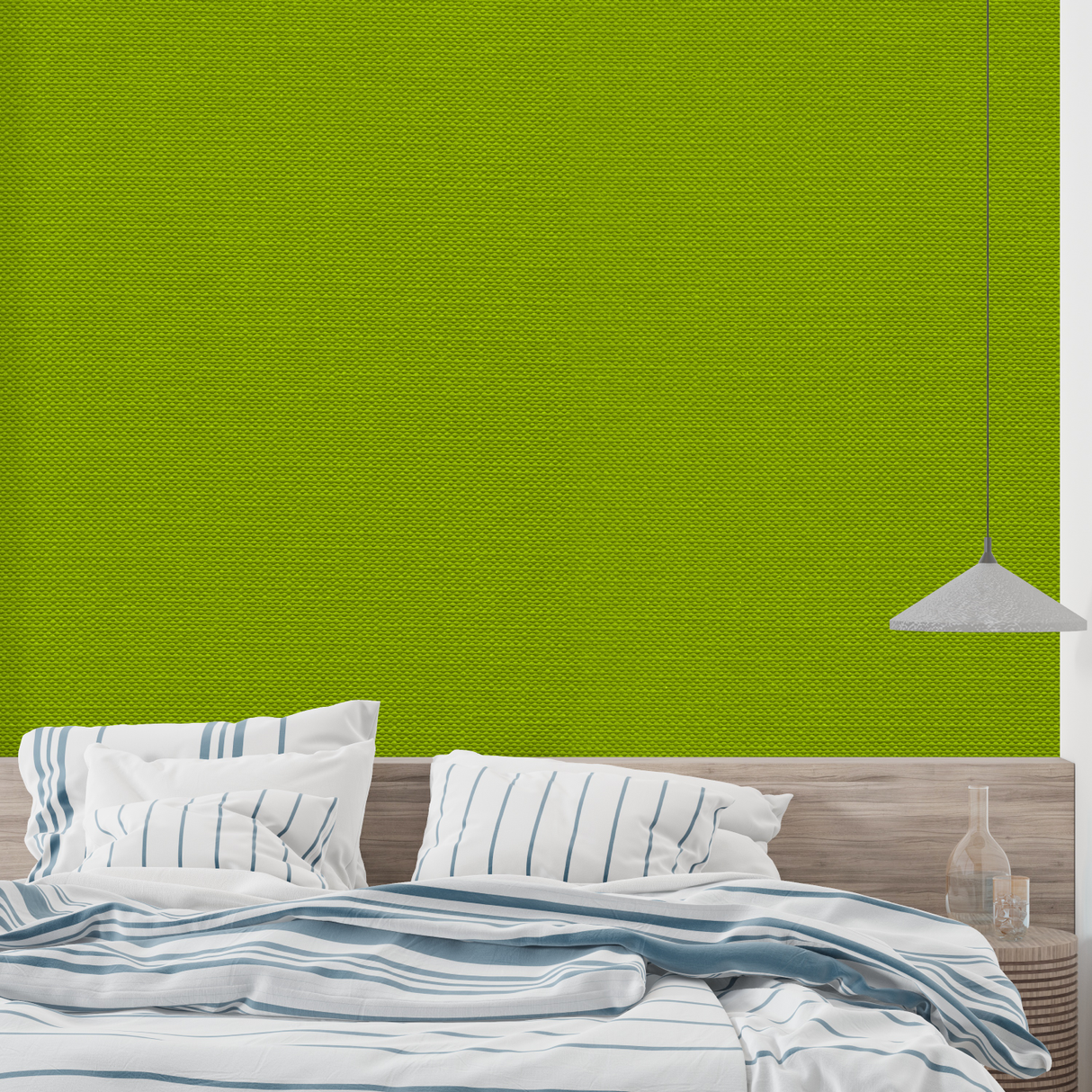 Geometric Mural Wallpaper | Modern Lime Green Pattern