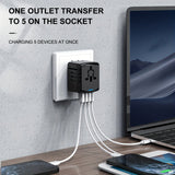 Universal Travel Adapter  4 USB Ports With Type-C Global Charging - Product detail 6