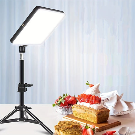 LED Photography Light Stand  Adjustable Aluminum Tripod With Studio Lamp - Product showcase