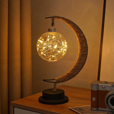 Moon Table Lamp  Glass Globe LED String Light - Product detail 26