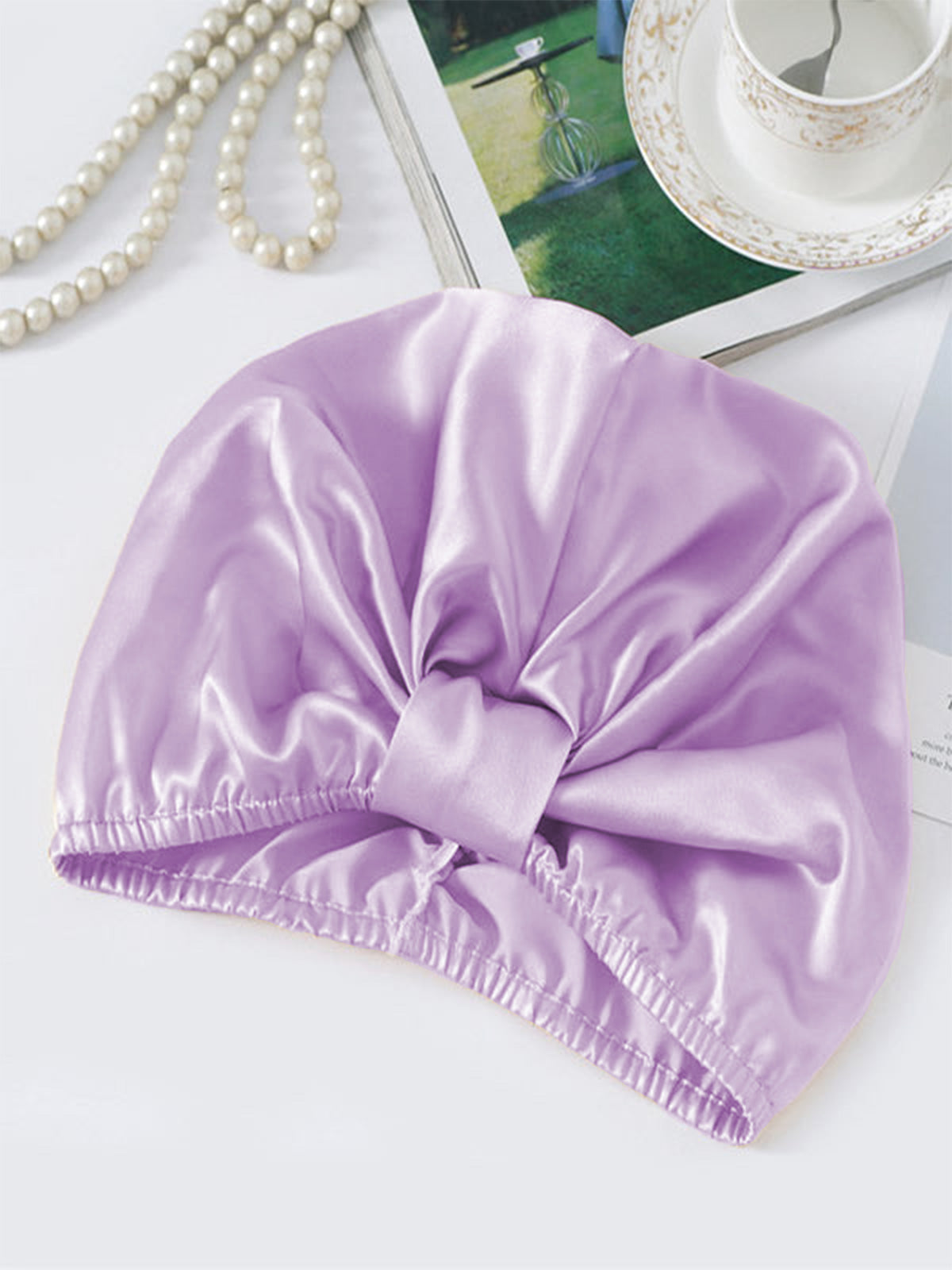 Silk Sleep Turban  Pure Mulberry Hair Protection Cap - Product detail 7