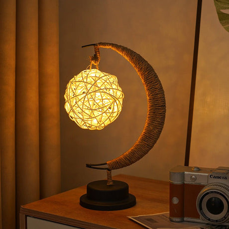 Moon Table Lamp  Glass Globe LED String Light - Product detail 21