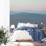 Abstract Mural Wallpaper | Sunset Gradient Hills Design