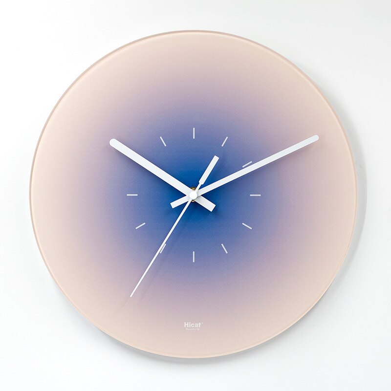 Modern Glass Wall Clock  Sunset Gradient Design - Product detail 4