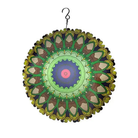 Garden Wind Spinner  3D Mandala Design With Emerald Pattern - Product detail 7