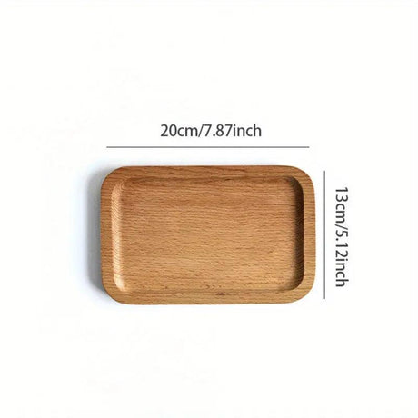 Minimalist Wooden Serving Tray  Oval Solid Wood Design - Product detail 7