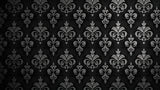 Design file of black and silver damask pattern showing intricate floral motifs and metallic details