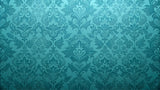 Teal damask wallpaper design file showing intricate baroque pattern details