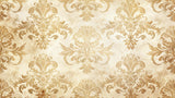 Design file showing the elegant gold and beige damask pattern with baroque details