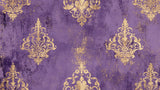 Design file showing detailed purple and gold damask pattern