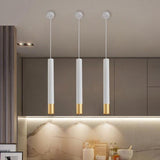 Modern Pendant Light  Black Gold Cylinder Design - Product detail 6