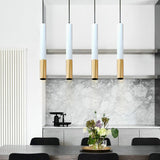 Modern Pendant Light  Black Gold Cylinder Design - Product example