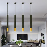 Modern Pendant Light  Black Gold Cylinder Design - Product detail 7