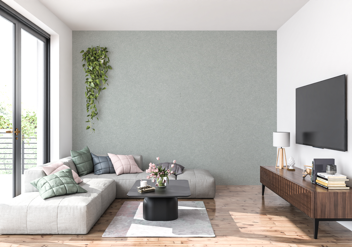 Minimalist Mural Wallpaper | Sage Grey Textured Design