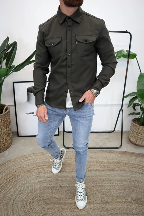 Casual Shirt Jacket  Relaxed Fit with Utility Pockets - Product detail 6