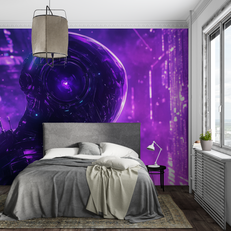 Galaxy Mural Wallpaper | Purple Space Gaming Design