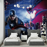 Superhero Mural Wallpaper | Marvel Avengers Night Scene