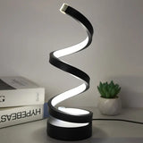 Modern Spiral Table Lamp  LED Touch Dimming Design - Detailed view