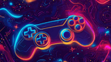 Gaming Mural Wallpaper | Neon Cyber Controller Design