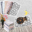 Pet Comfort Blanket  Soft Flannel Star Pattern Design - Product showcase