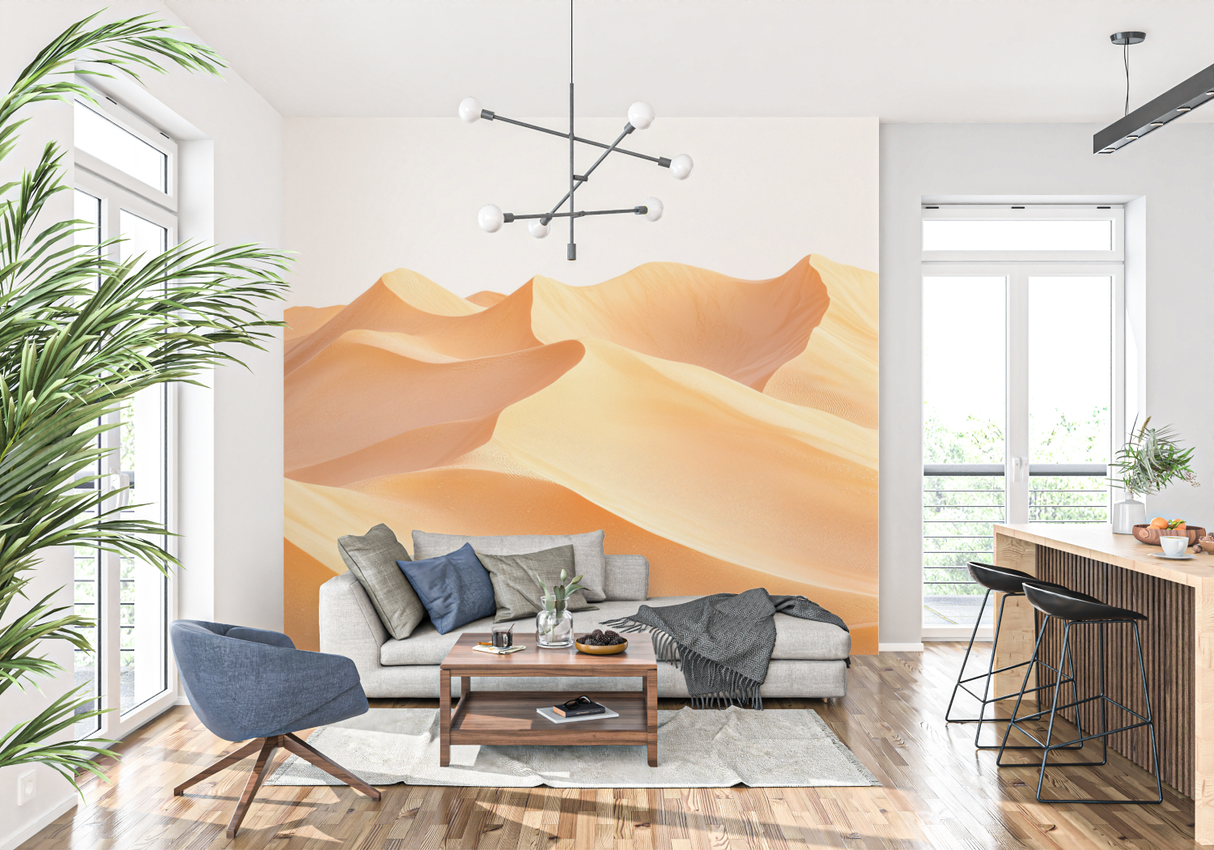 Desert Mural Wallpaper | Golden Sand Dunes Landscape