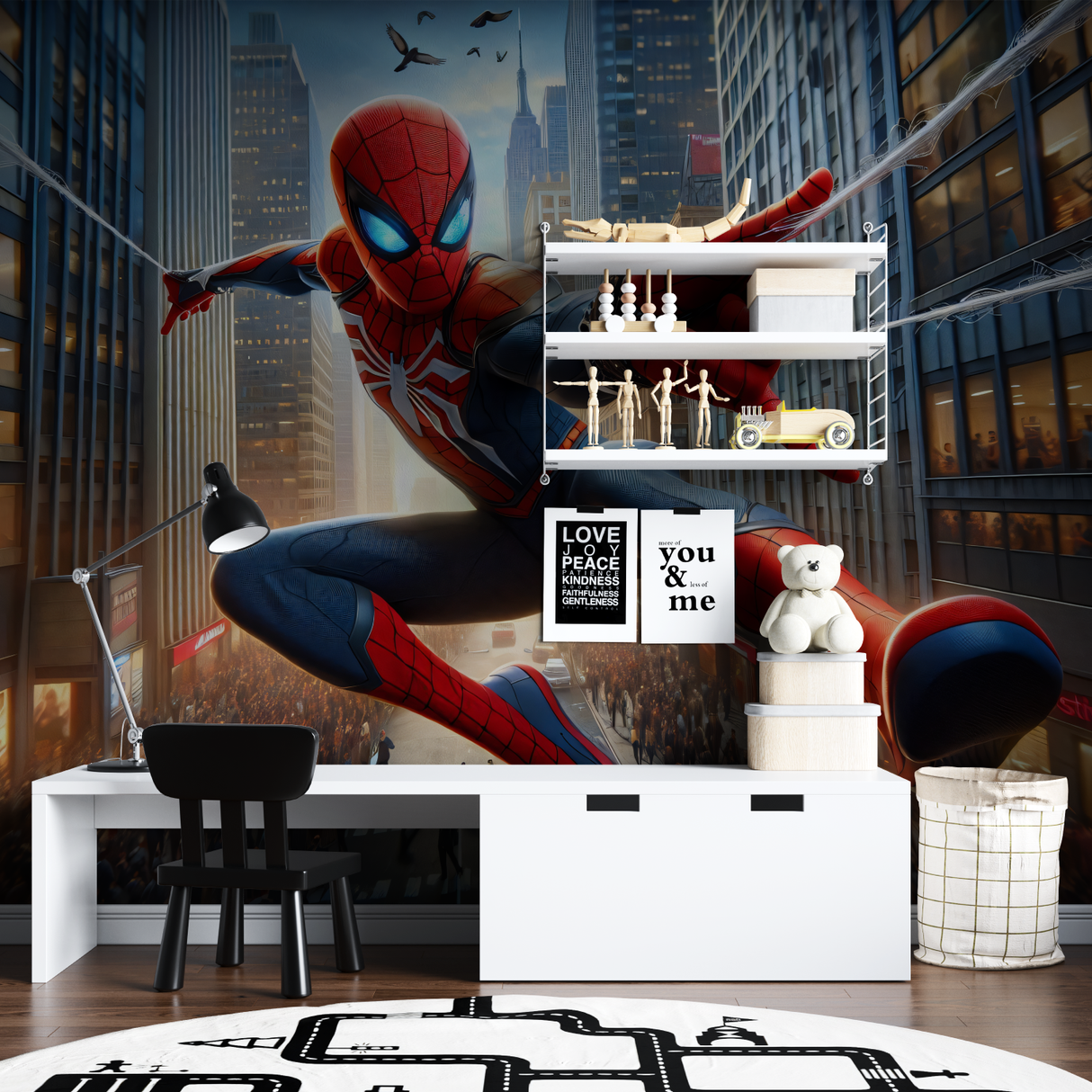Superhero Mural Wallpaper | Spider-Man City Adventure