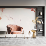 Floral Mural Wallpaper | Modern Terracotta and White Design