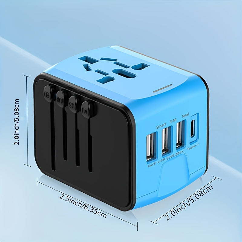 Universal Travel Adapter  4 USB Ports With Type-C Global Charging - Product detail 4