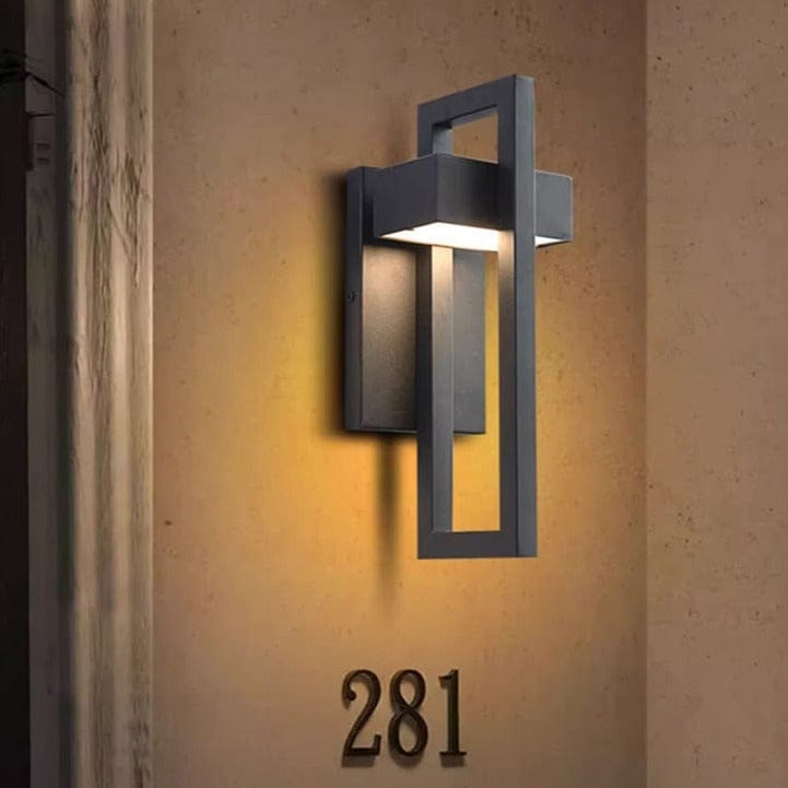 Modern Outdoor Wall Light  Geometric LED Frame Design - Product detail 6