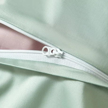 Egyptian Cotton Duvet Cover  Sage Green and Blush Pink - Product detail 11