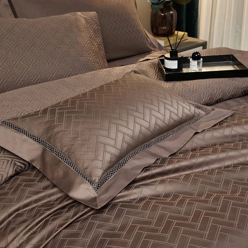 Egyptian Cotton Duvet Set  Chevron Jacquard Pattern - Product detail 5