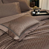 Egyptian Cotton Duvet Set  Chevron Jacquard Pattern - Product detail 5