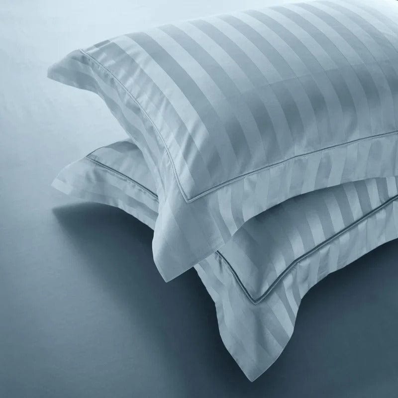 Egyptian Cotton Duvet Set  Striped Ocean Blue Design - Product example