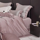 Egyptian Cotton Duvet Set  Luxurious Blush Pink With Lace Trim - Product detail 6