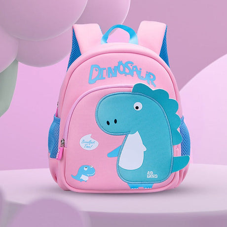 Kids Dinosaur Backpack  Navy Blue With Red T-Rex Design - Product detail 6